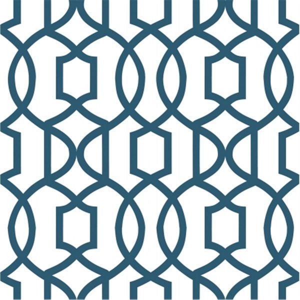 Doba-Bnt Grand Trellis Peel and Stick Wallpaper, Navy SA2532163